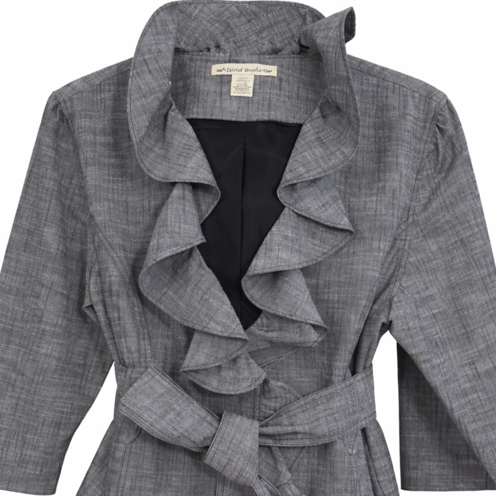 David Brooks Ruffled Chambray Top - Picture 10 of 10